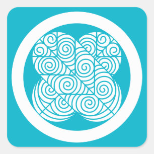 Adesivo Quadrado Penas de gavião Asano