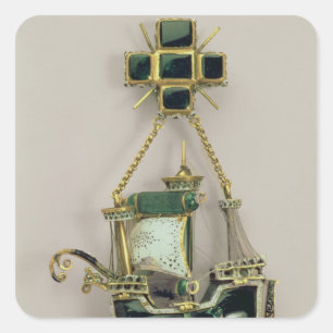 Adesivo Quadrado Pendente de Caravel, 1580s-90s