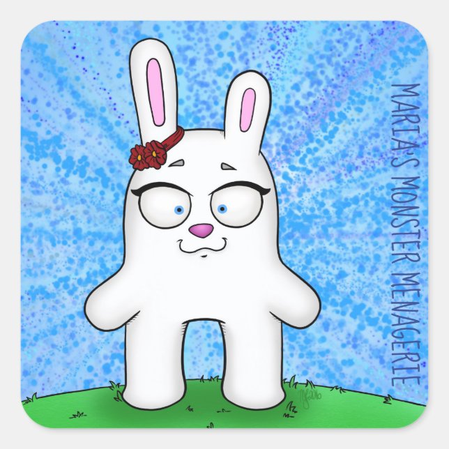 Adesivo Quadrado Penélope, autocolantes (Frente)