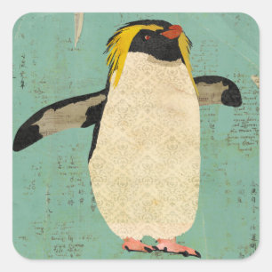Adesivo Quadrado Penguin Blue Lagoon Sticker