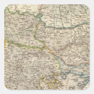 Adesivo Quadrado Península de Balcãs, Turquia 2