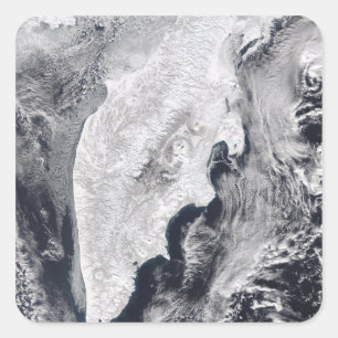 Adesivo Quadrado Península de Kamchatka, Rússia Oriental