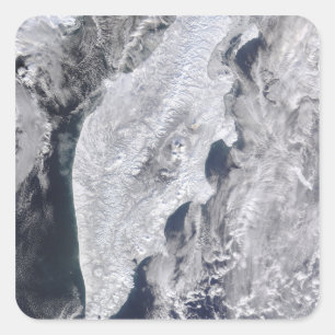 Adesivo Quadrado Península de Kamchatka, Rússia Oriental 2