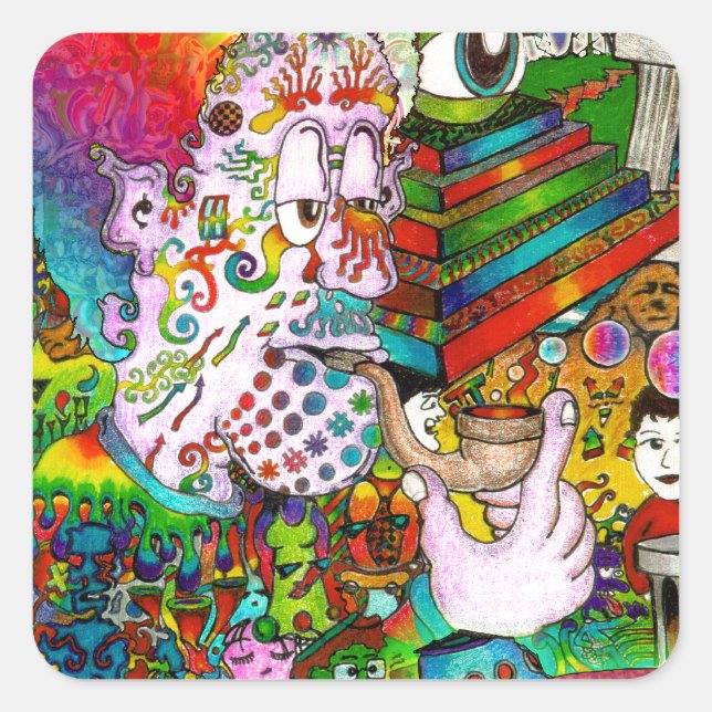 Adesivo Quadrado Pense forte 13 (Frente)