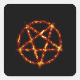 Adesivo Quadrado pentagrama