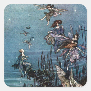 Adesivo Quadrado Pentes de dança de fadas