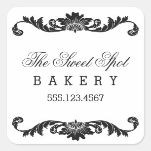 Adesivo Quadrado Pentes Pretos e Brancos Clássicos do Filigree