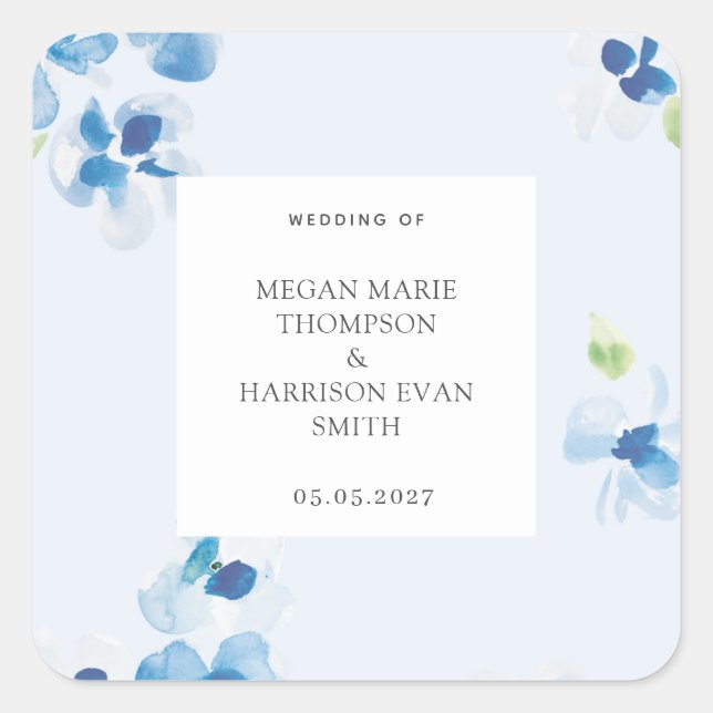 Adesivo Quadrado Peônias canto da flor elegante  (Frente)