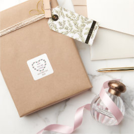 Adesivo Quadrado Peony Heart Love Notes for Mom