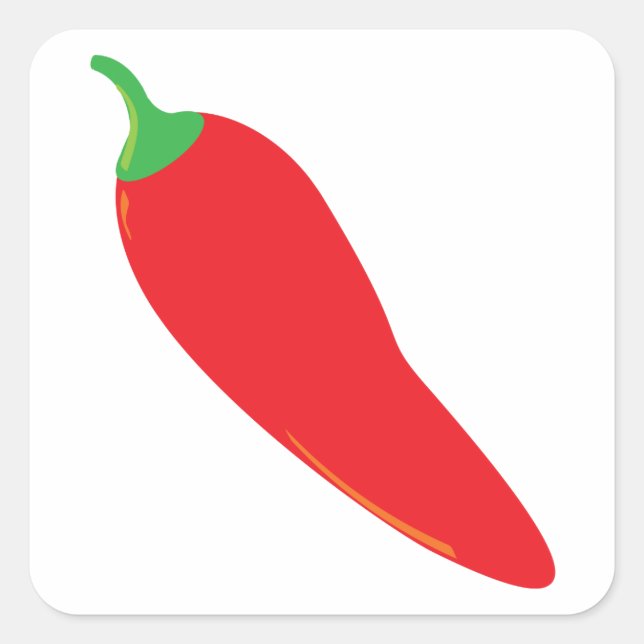 Adesivo Quadrado Pepper Red Hot Chili (Frente)