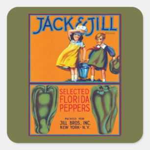 Adesivo Quadrado Peppers Jack & Jill Florida