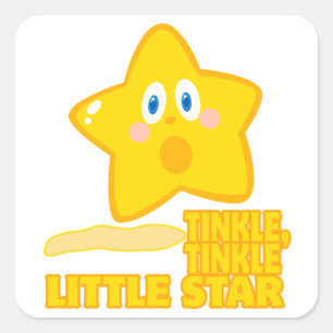 Adesivo Quadrado pequena estrela do tinkle engraçada