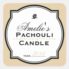 ADESIVO QUADRADO PEQUENA VINTAGEM MODERNA | VELAS DE SOAP PERSONALI