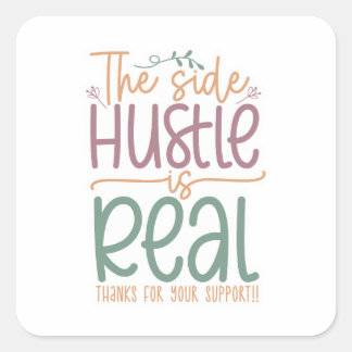 Adesivo Quadrado Pequenas empresas Obrigado, Stickers