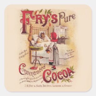 Adesivo Quadrado Pequeno Cacau De Cabelo Vermelho