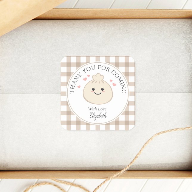 Adesivo Quadrado Pequeno Chá de fraldas De Idiotas Obrigado Por Vir (Criador carregado)