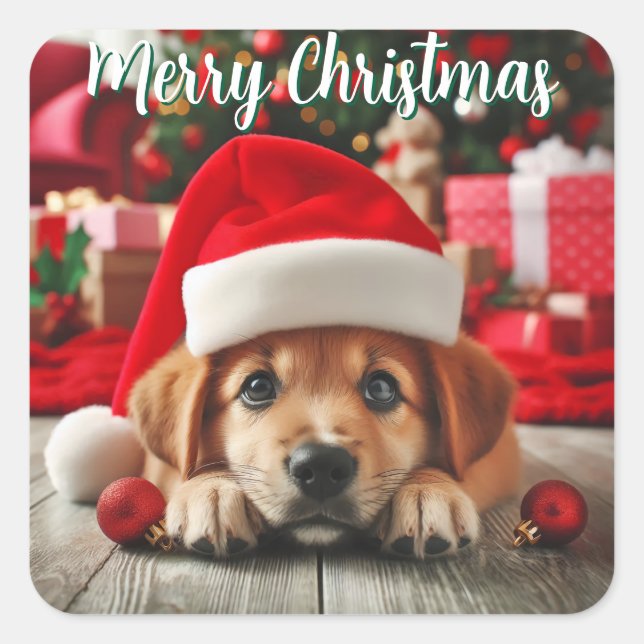 Adesivo Quadrado Pequeno helicóptero de papais noeis (Frente)