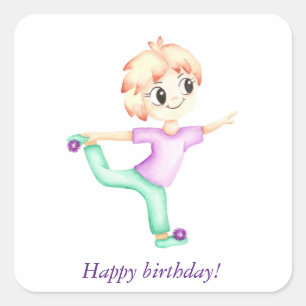 Adesivo Quadrado Pequeno jogador engraçado