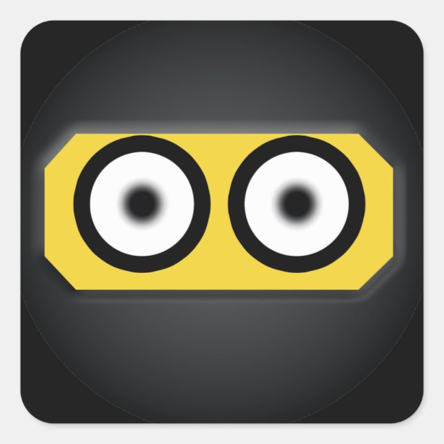 Adesivo Quadrado Pequeno Ninja Stickers (Frente)