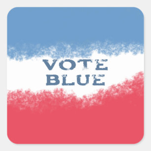Adesivo Quadrado Pequeno Voto Patriótico Azul Político