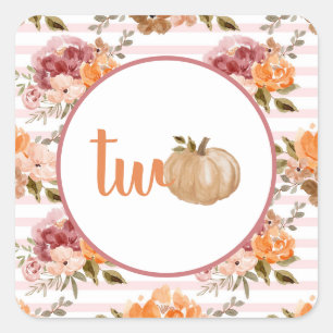 Adesivo Quadrado Pequenos Pumpkin Stickers Nosso Pequeno Pumpkin É