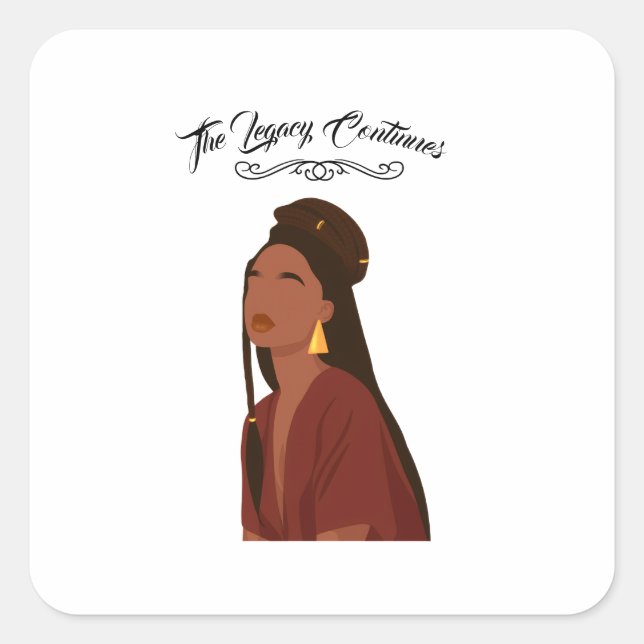 Adesivo Quadrado Perfect for Black History Month 2026 celebration (Frente)