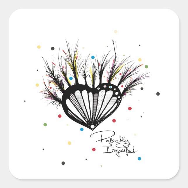 Adesivo Quadrado Perfeitamente imperfeito (Frente)