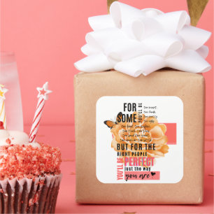 Adesivo Quadrado Perfeito exatamente como você é ilustrado.