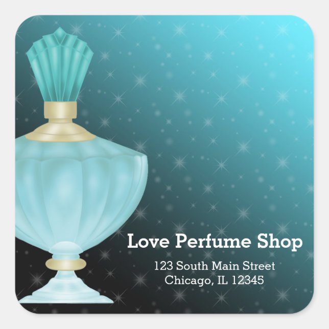 Adesivo Quadrado Perfume (Frente)