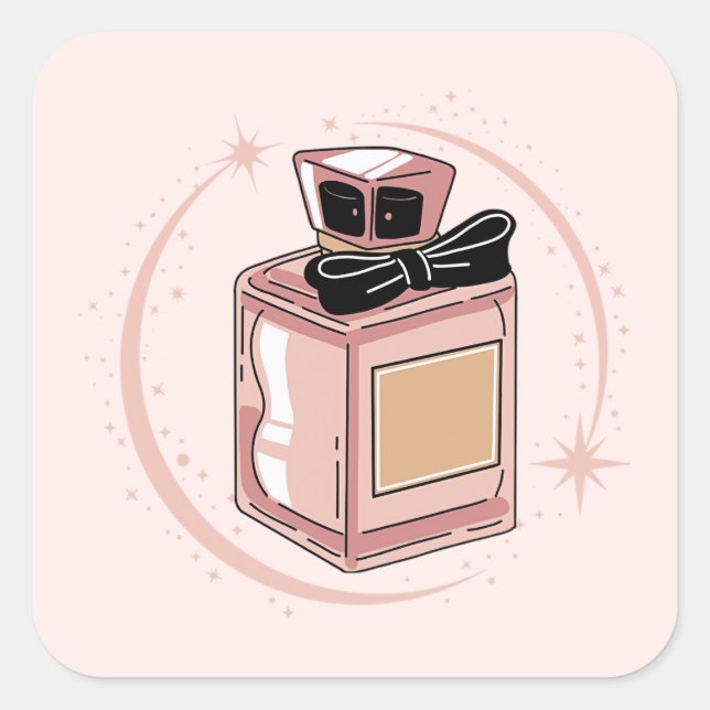 Adesivo Quadrado Perfume Sticker (Frente)