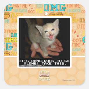 Adesivo Quadrado Perigoso