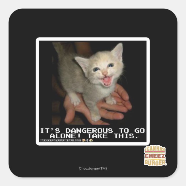 Adesivo Quadrado Perigoso (Frente)