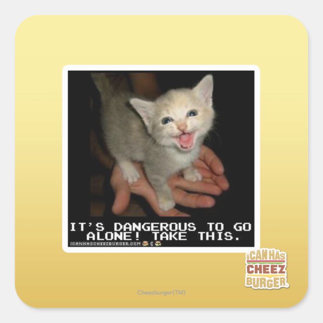 Adesivo Quadrado Perigoso (Frente)