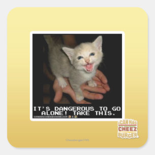 Adesivo Quadrado Perigoso