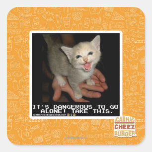 Adesivo Quadrado Perigoso