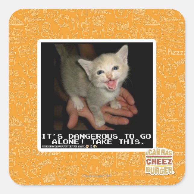 Adesivo Quadrado Perigoso (Frente)