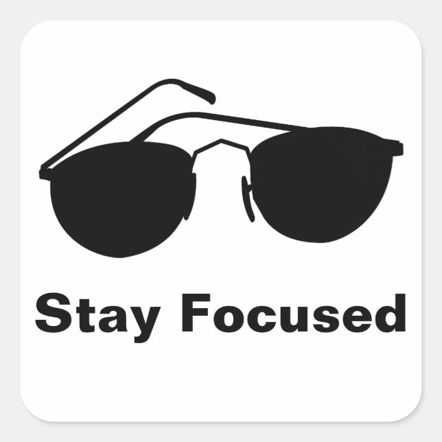 Adesivo Quadrado Permaneça focado em 2026 (Frente)