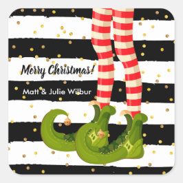 Adesivo Quadrado Pernas Elf Pequenas