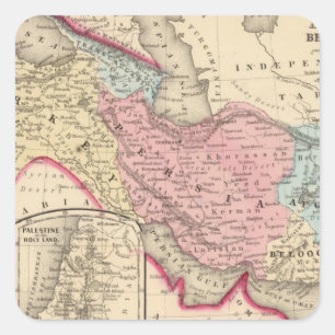 Adesivo Quadrado Persia, Turquia, Afeganistão, Beloochistan