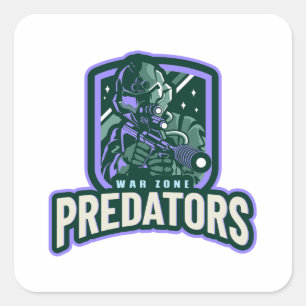 Adesivo Quadrado Personagem de Jogo Emblema de Jogo Logotipo de Jog