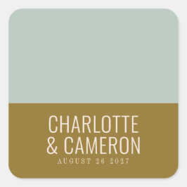 Adesivo Quadrado Personalização de Azul e Casamento Oleícola da Tip