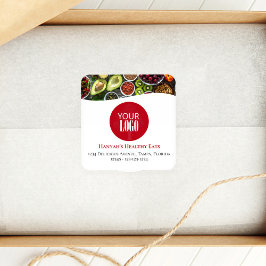 Adesivo Quadrado Personalização do Promocional de logotipo ou foto