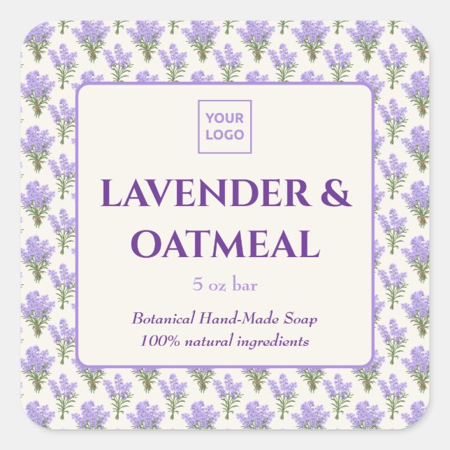 Adesivo Quadrado Personalizado Business Sticker para Sabão de Lavan (Frente)