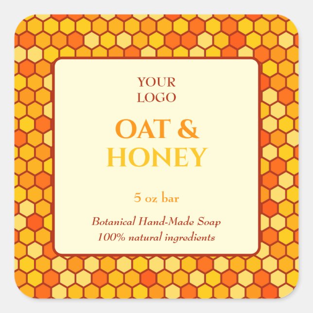 Adesivo Quadrado Personalizado Business Sticker para Sabão Físico (Frente)