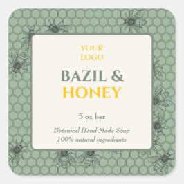 Adesivo Quadrado Personalizado Business Sticker para Sabão Físico