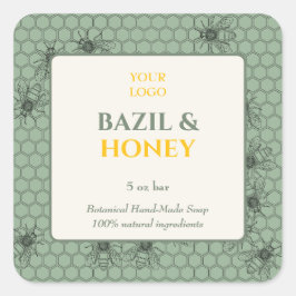 Adesivo Quadrado Personalizado Business Sticker para Sabão Físico