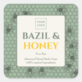 Adesivo Quadrado Personalizado Business Sticker para Sabão Físico