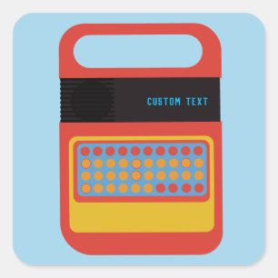 Adesivo Quadrado Personalizado de brinquedo eletrônico de fala e o