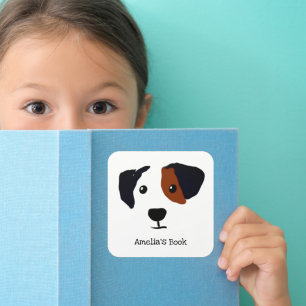 Adesivo Quadrado Personalizado Este Livro Pertence A Cachorro