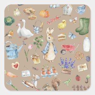 Adesivo Quadrado personalizado peter o coelho